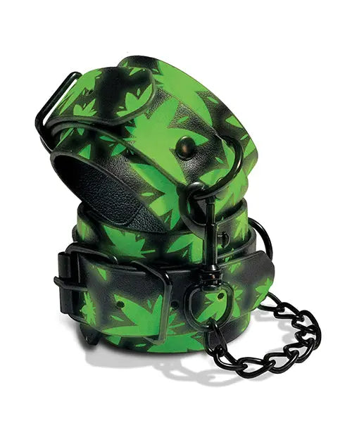 Stoner Vibes Glow in the Dark Wrist Cuffs Global Novelties LLC