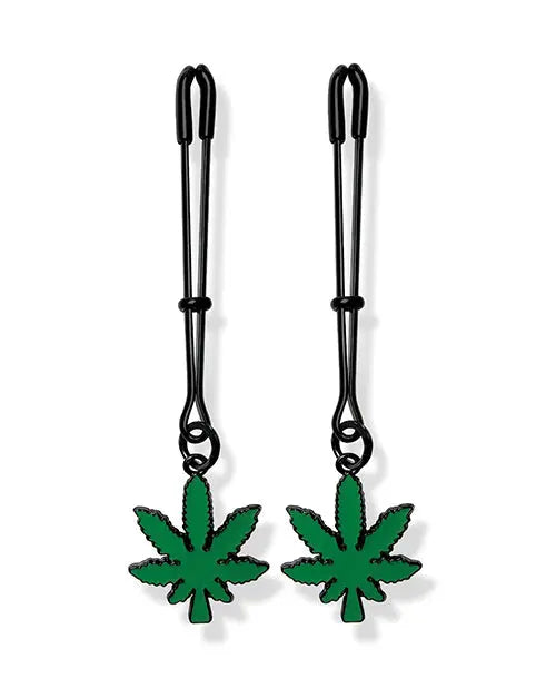 Stoner Vibes Glow In the Dark Adjustable Tweezer Nipple Clamps Global Novelties LLC