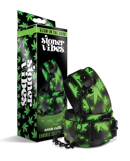 Stoner Vibes Glow in the Dark Ankle Cuffs Global Novelties LLC