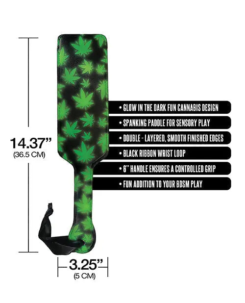 Stoner Vibes Glow in the Dark Paddle - Green Global Novelties LLC