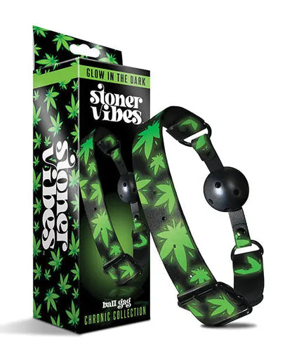 Stoner Vibes Glow in the Dark Breathable Ball Gag Global Novelties LLC