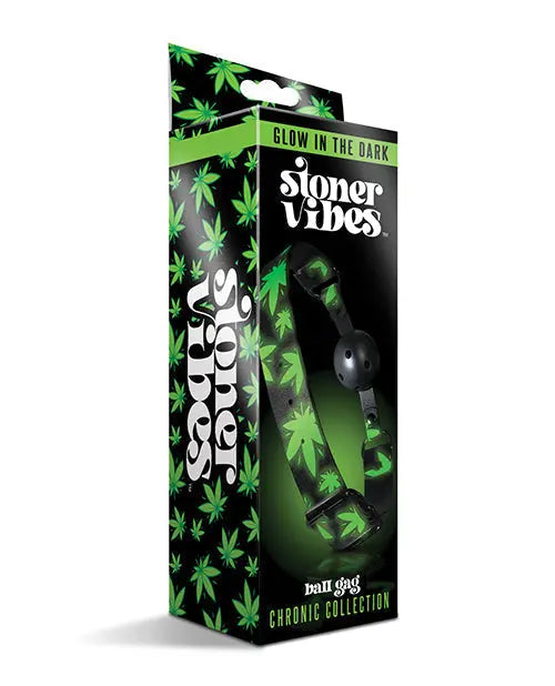 Stoner Vibes Glow in the Dark Breathable Ball Gag Global Novelties LLC