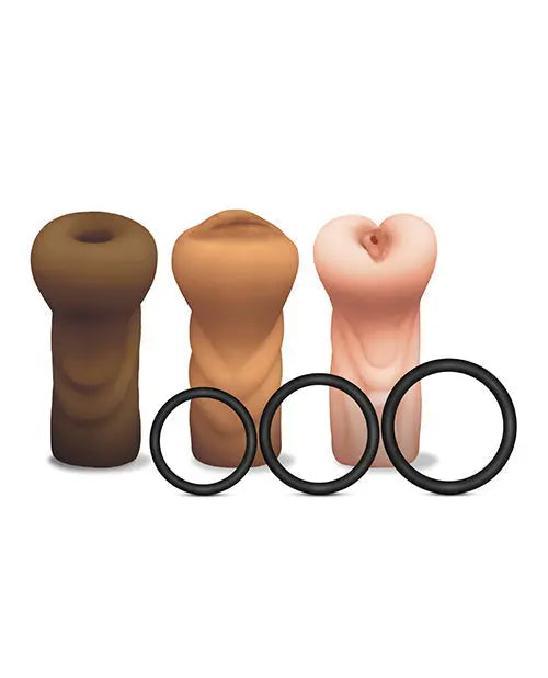 MSTR B8 Stroker Set w/C-Rings - Assorted Pack of 3 Global Novelties LLC