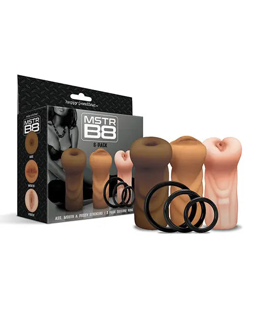 MSTR B8 Stroker Set w/C-Rings - Assorted Pack of 3 Global Novelties LLC