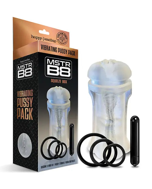 MSTR B8 Squeeze Vibrating Pussy Pack - Kit of 5 Clear Global Novelties LLC