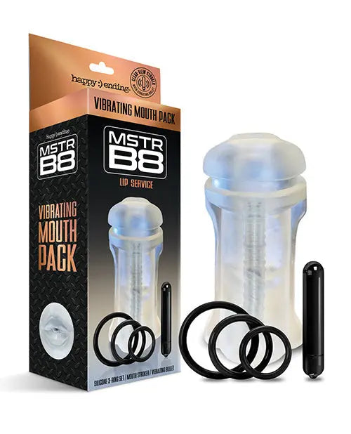 MSTR B8 Lip Service Vibrating Mouth Pack - Kit of 5 Clear Global Novelties LLC