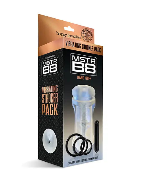 MSTR B8 Hand Cuff Vibrating Stroker Pack - Kit of 5 Clear Global Novelties LLC