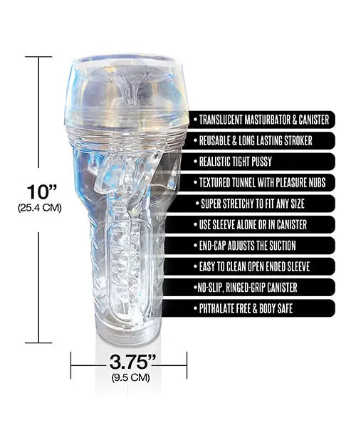 MSTR B8 In the Clear Pussy Stroker - Clear Global Novelties LLC