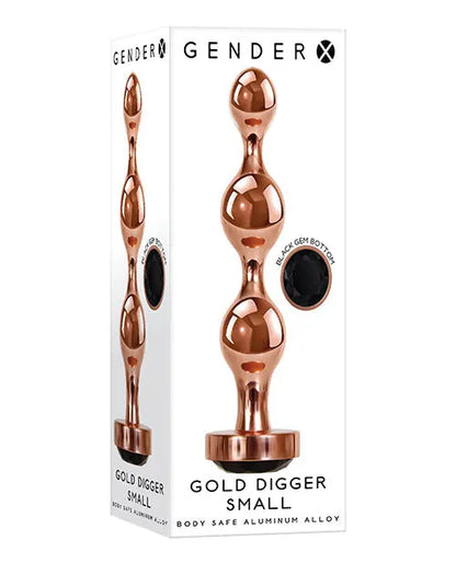 Gender X Gold Digger Small - Rose Gold/Black Evolved Novelties INC