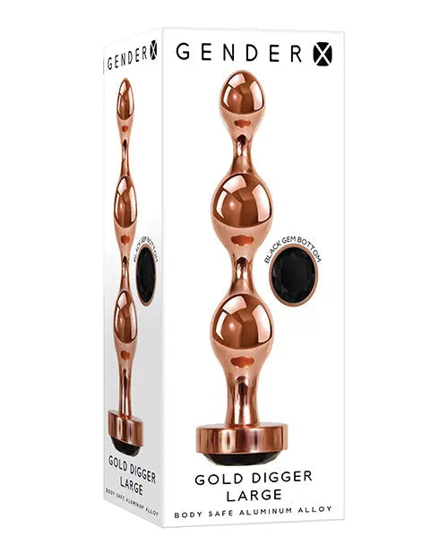 Gender X Gold Digger Large - Rose Gold/Black Evolved Novelties INC