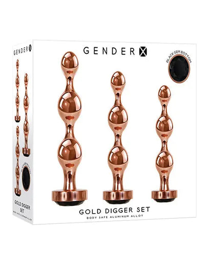 Gender X Gold Digger Set - Rose Gold/Black Evolved Novelties INC