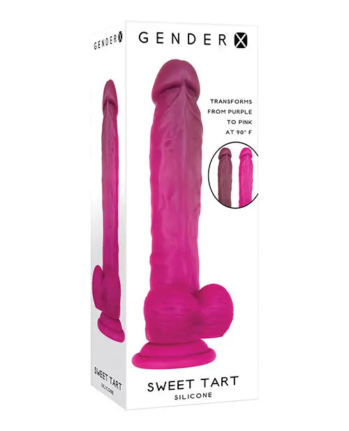 Gender X Color Changing Realistic Dildo | Sweet Tart Big Dildo | Burgundy-Pink Suction Cup Dildo Evolved Novelties INC