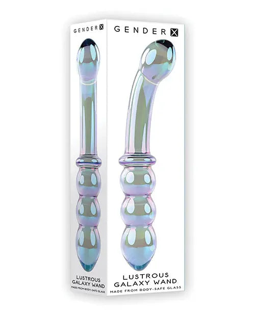 Gender X Realistic Dildo | Lustrous Galaxy Wand | Green Glass Dildo | Double Dildo Massager Evolved Novelties INC