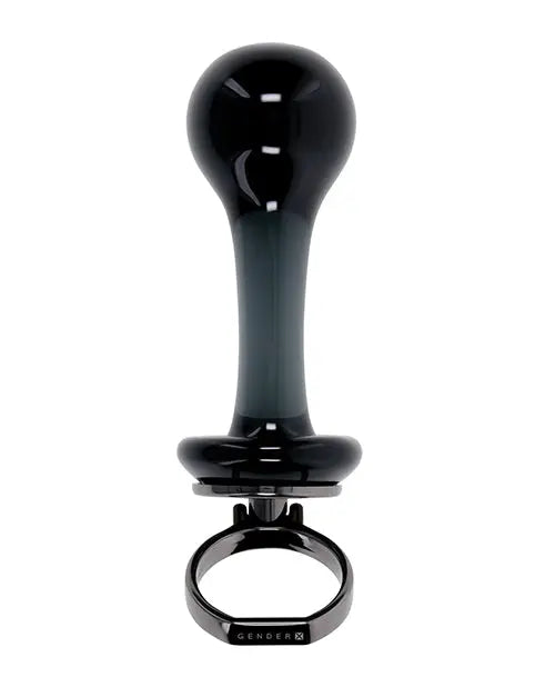 Gender X Blow Pop Glass Anal Plug - Black Evolved Novelties INC