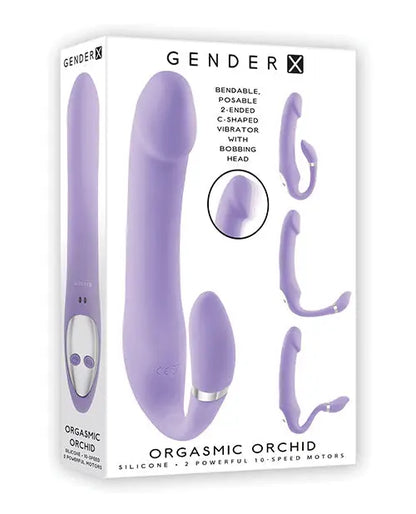 Gender X Orgasmic Orchid Poseable Vibrator - Purple Evolved Novelties INC