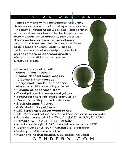 Gender X The General - Green Evolved Novelties INC