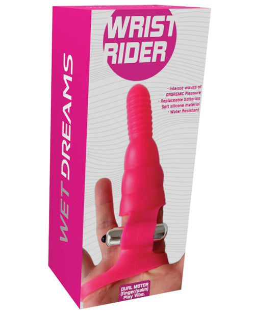 Wet Dreams Wrist Rider Finger Play Sleeve w/ Wrist Strap - Blue Hott Products