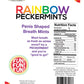 Rainbow Pecker Shape Candies in Tin-Carded Hott Products