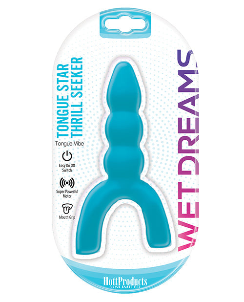 Wet Dreams Tongue Star Thrill Seeker Vibe - Blue Hott Products