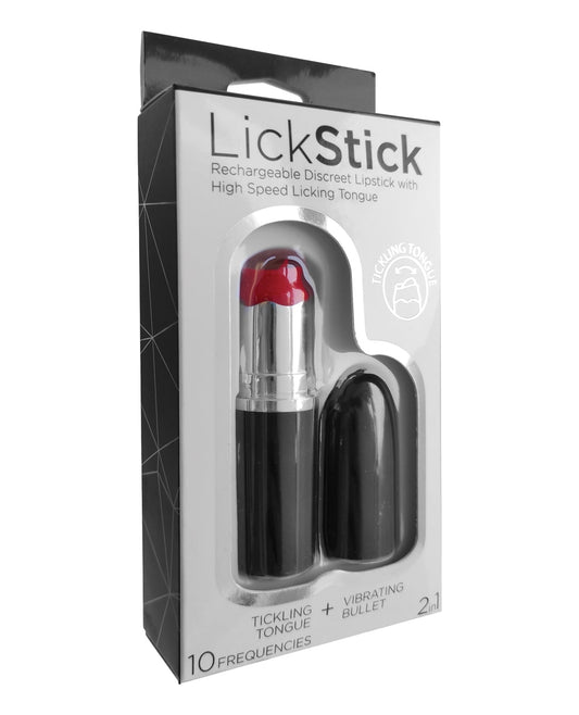 Lick Stick Rechargeable Discreet Lipstick Bullet w/High Speed Licking Tongue Hott Products