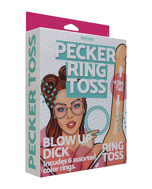Inflatable Pecker Ring Toss - Asst. Color Rings Hott Products