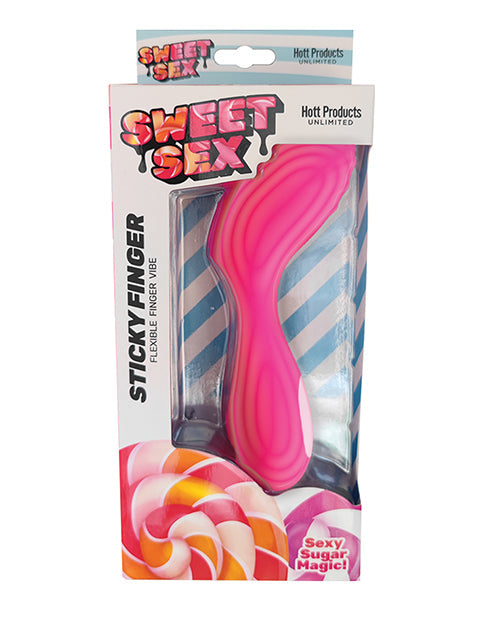 Sweet Sex Sticky Finger Flexible Finger Vibe - Magenta Hott Products