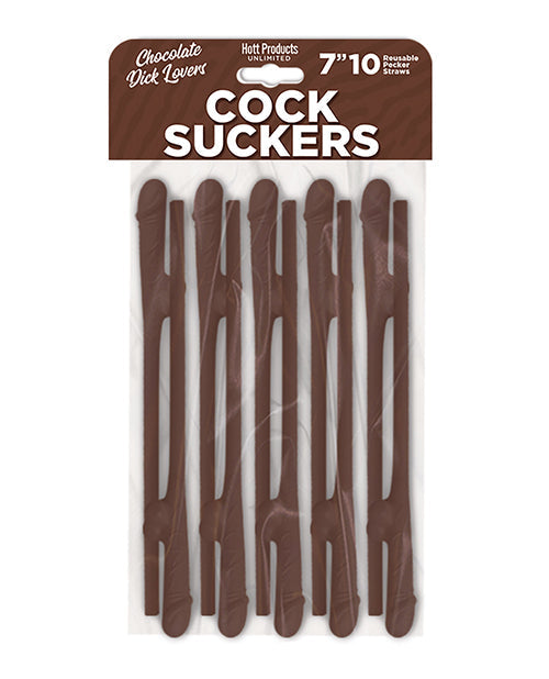 Cock Suckers Pecker Straws - Chocolate Lovers Pack of 10 Hott Products