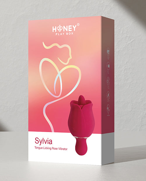 Sylvia Tongue Licking Rose Vibrator - Red Uc Global Trade INChoney Play B