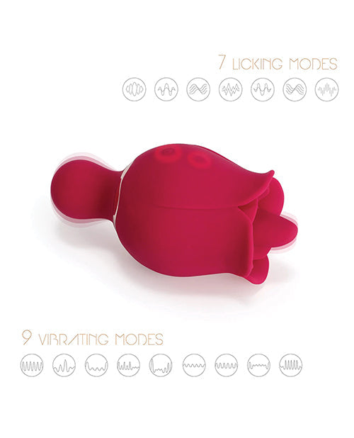 Sylvia Tongue Licking Rose Vibrator - Red Uc Global Trade INChoney Play B