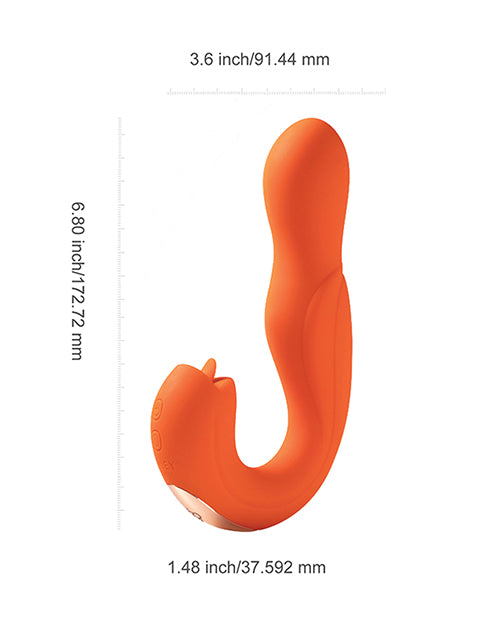 Joi Pro Rotating Head G-Spot Vibrator & Clit Licker w/Remote - Orange Uc Global Trade INChoney Play B