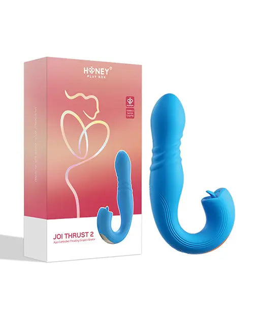 Joi Thrusting Vibrator 2 | Blue G-Spot Vibrator | Licking Tongue Clit Vibrator | Best Vibrator for Women Uc Global Trade INChoney Play B