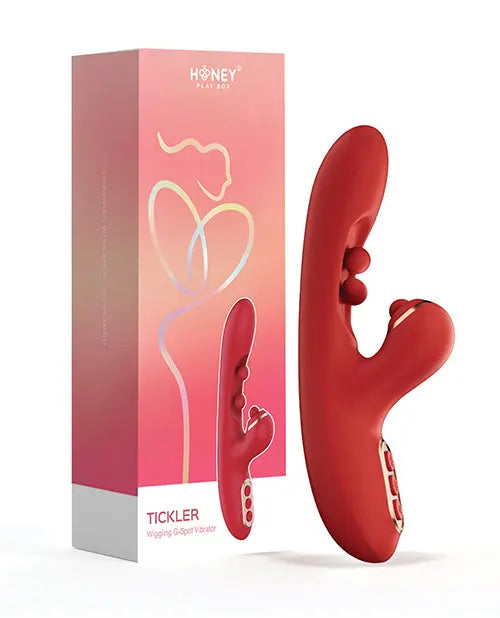 Tickler Wiggling G-Spot Vibrator & Tapping Clitoral Stimulator - Red Uc Global Trade INChoney Play B