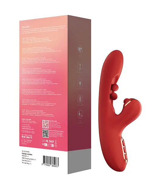 Tickler Wiggling G-Spot Vibrator & Tapping Clitoral Stimulator - Red Uc Global Trade INChoney Play B