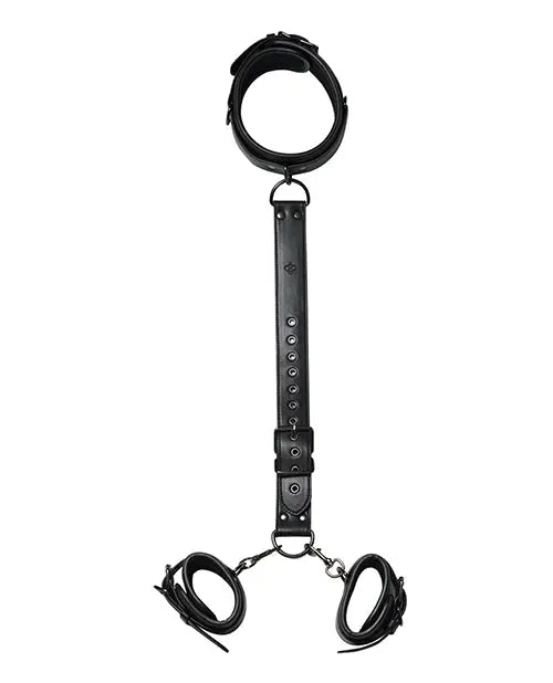 Kinky Play Box Locking Harness Collar to Wrist Restraints - Black Uc Global Trade INChoney Play B