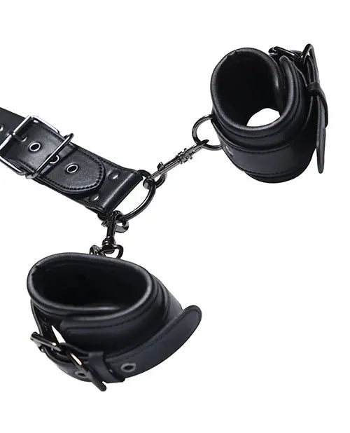 Kinky Play Box Locking Harness Collar to Wrist Restraints - Black Uc Global Trade INChoney Play B