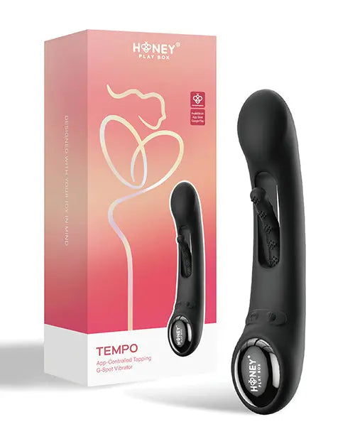 Tempo Phone Vibrator | Pressure Sensing App Controlled Vibrator | Black Flapping G Spot Vibrator Uc Global Trade INChoney Play B