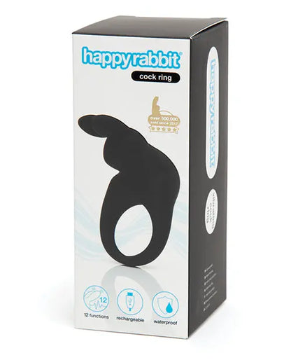 Happy Rabbit Rechargeable Cock Ring - Black Lovehoney C/o Wow Tech