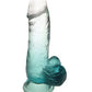 Shades Jelly Realistic Dildo | TPR Gradient 6-Inch Big Dildo | Small Emerald Suction Cup Dildo Icon Brands INC