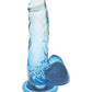 Shades Jelly Realistic Dildo | TPR Gradient 7-Inch Big Dildo | Medium Blue Suction Cup Dildo Icon Brands INC