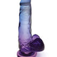 Shades Jelly Realistic Dildo | TPR Gradient 7-Inch Dildo | Medium Blue-Violet Suction Cup Dildo Icon Brands INC