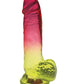 Shades Jelly Realistic Dildo | TPR Gradient 8-Inch Big Dildo | Large Yellow-Pink Dildo Icon Brands INC