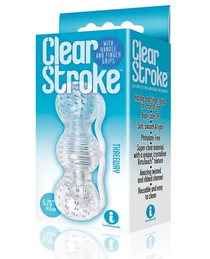 9's Clear Stroke Threeway Masturbator Icon Brands INC