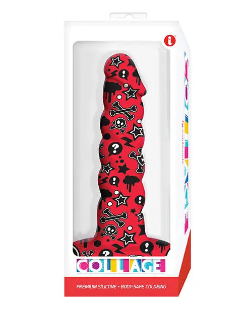 Collage Goth Large Dildo | Twisted Silicone Big Dildo | Suction Cup Dildo | Best Dildo Icon Brands INC