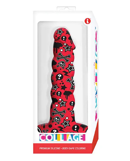 Collage Goth Large Dildo | Twisted Silicone Big Dildo | Suction Cup Dildo | Best Dildo Icon Brands INC