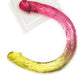 Shades Giant Dildo | Jelly TPR Realistic Dildo | Gradient Double Dildo | Yellow Pink Dildo Icon Brands INC