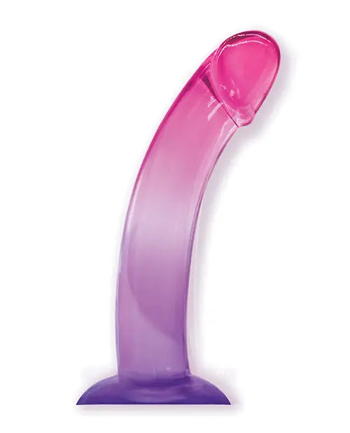Shades Jelly Realistic Dildo | TPR Gradient 8-Inch Big Dildo | Large Purple Pink Dildo Icon Brands INC