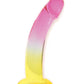 Shades Jelly Realistic Dildo | TPR Gradient 8-Inch Big Dildo | Large Yellow-Pink Dildo Icon Brands INC