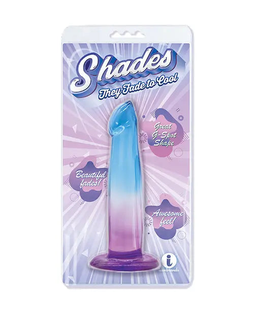 Shades Jelly Realistic Dildo | TPR Gradient 6-Inch Big Dildo | Small Blue-Purple Dildo Icon Brands INC