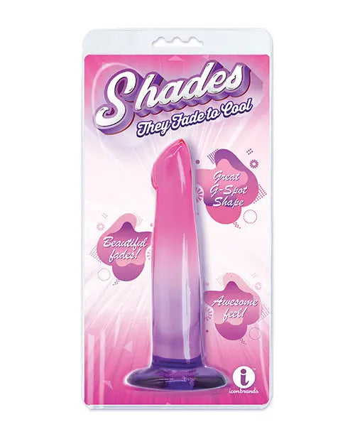 Shades Jelly Realistic Dildo | TPR Gradient 6-Inch Big Dildo | Small Purple-Pink Dildo Icon Brands INC
