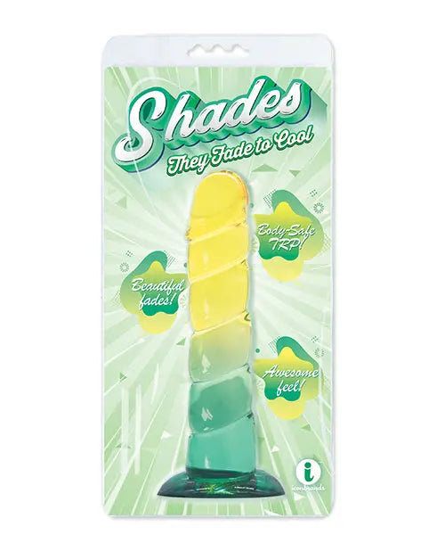 Shades Jelly Swirl 7-Inch Big Dildo | TPR Gradient Realistic Dildo | Small Suction Cup Dildo Icon Brands INC